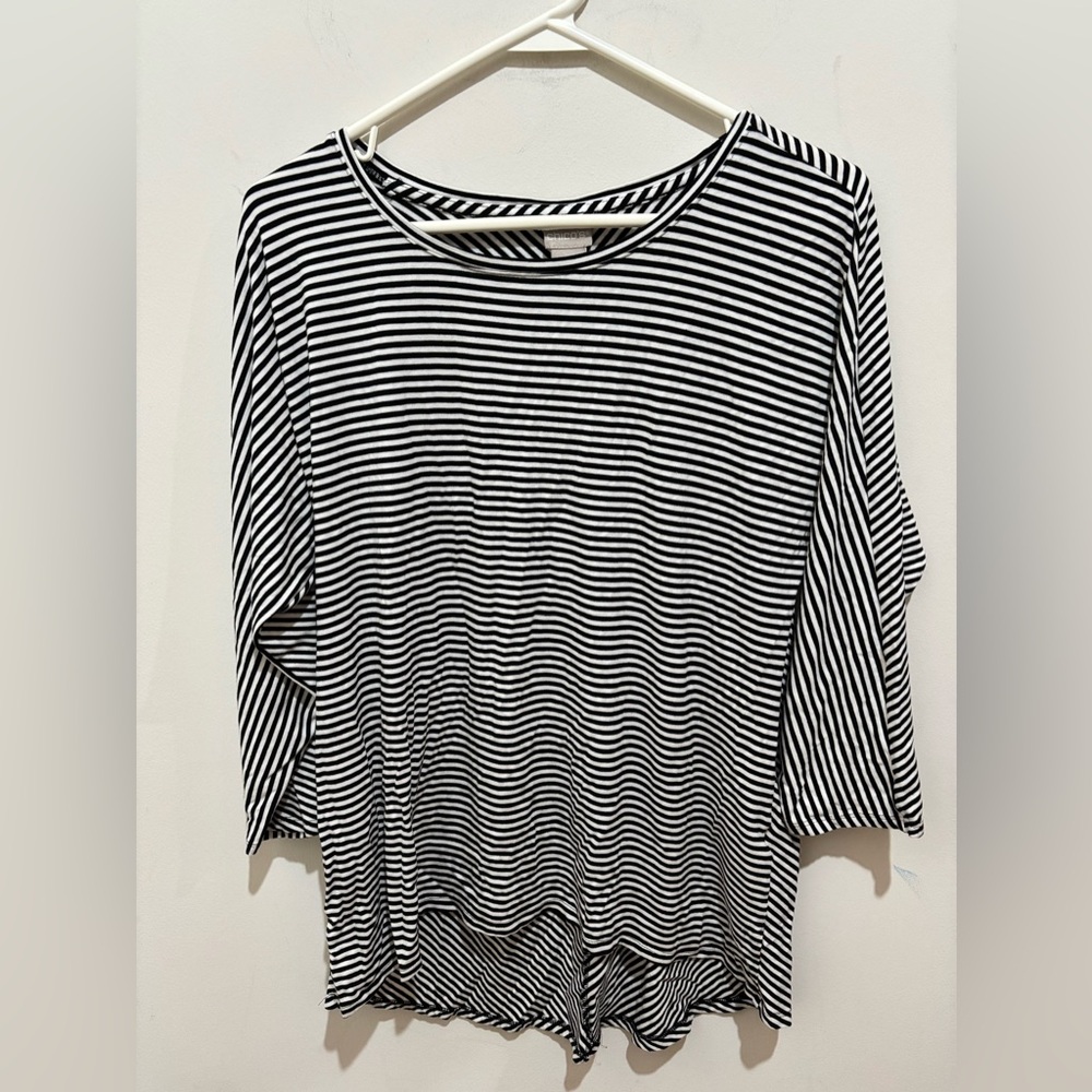 EUC Chico’s 2010’s French Girl top, tagged size US M